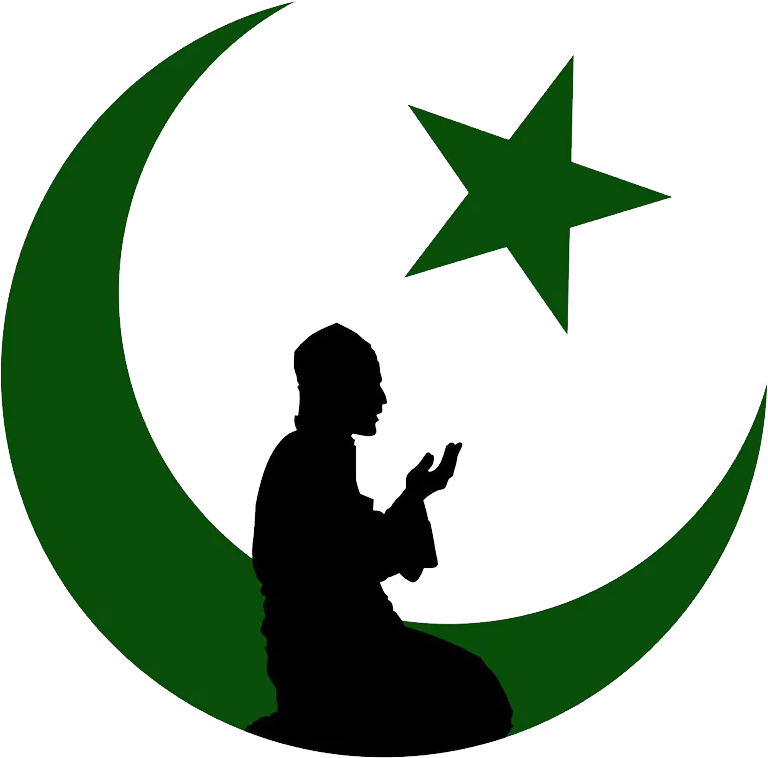 Islamic Prayer Silhouette PNG Image