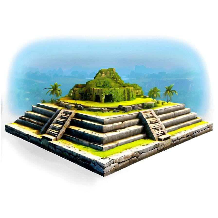 Island Ancient Ruins Exploration Png Luy PNG Image