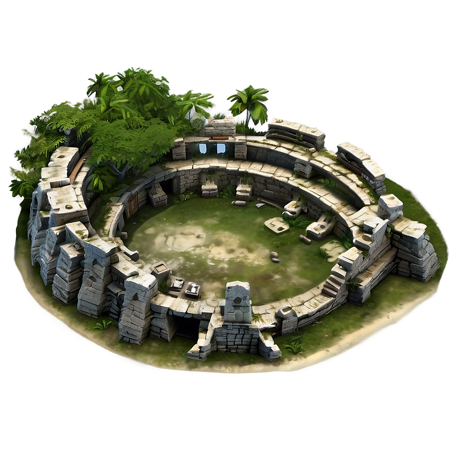 Island Ancient Ruins Exploration Png Rdd PNG Image