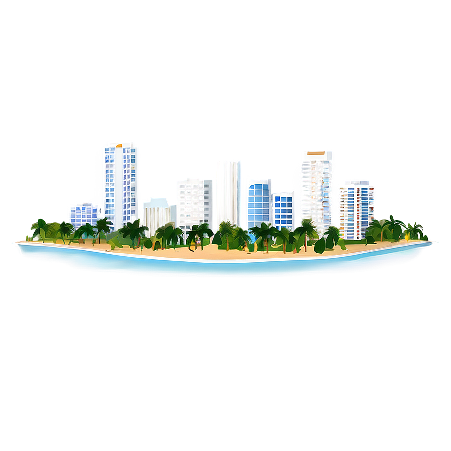 Island City Skyline Png 75 PNG Image