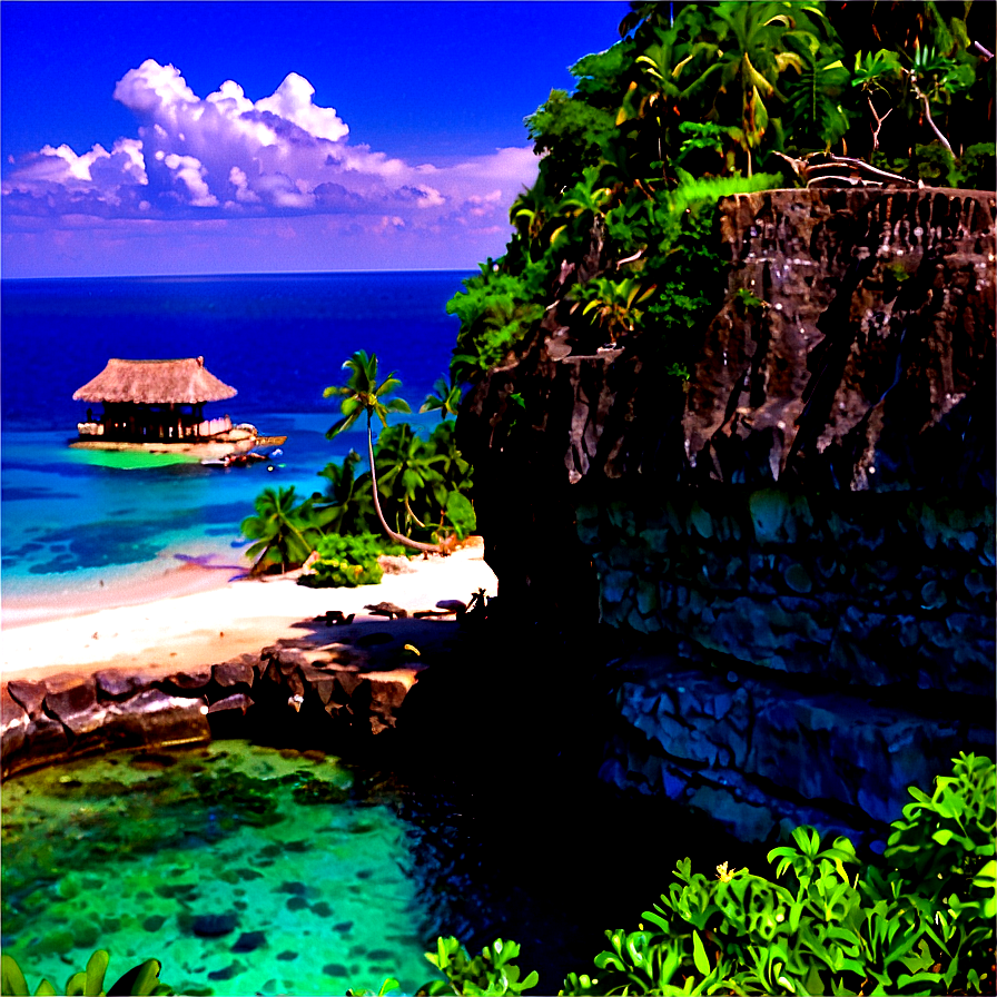 Island Cliff Diving Spot Png Mqx PNG Image