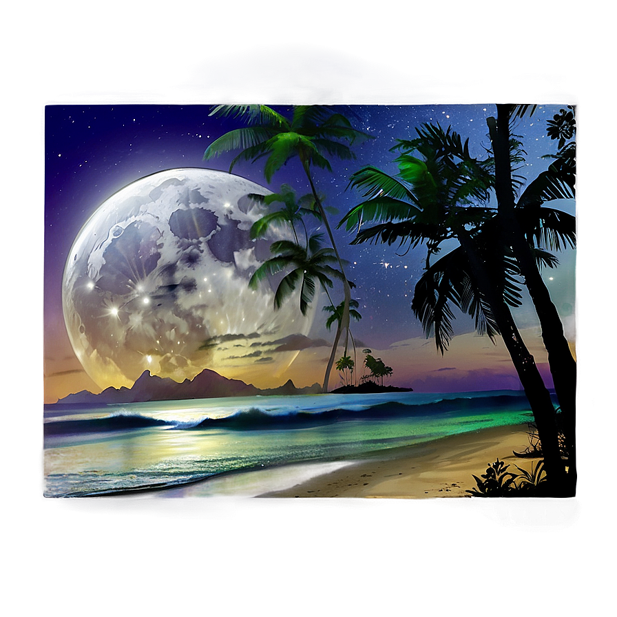 Island Full Moon Party Png Wdp PNG Image