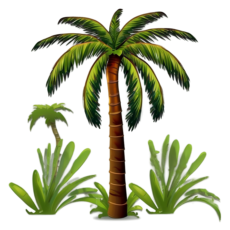 Island Palm Tree Shadow Png 7 PNG Image