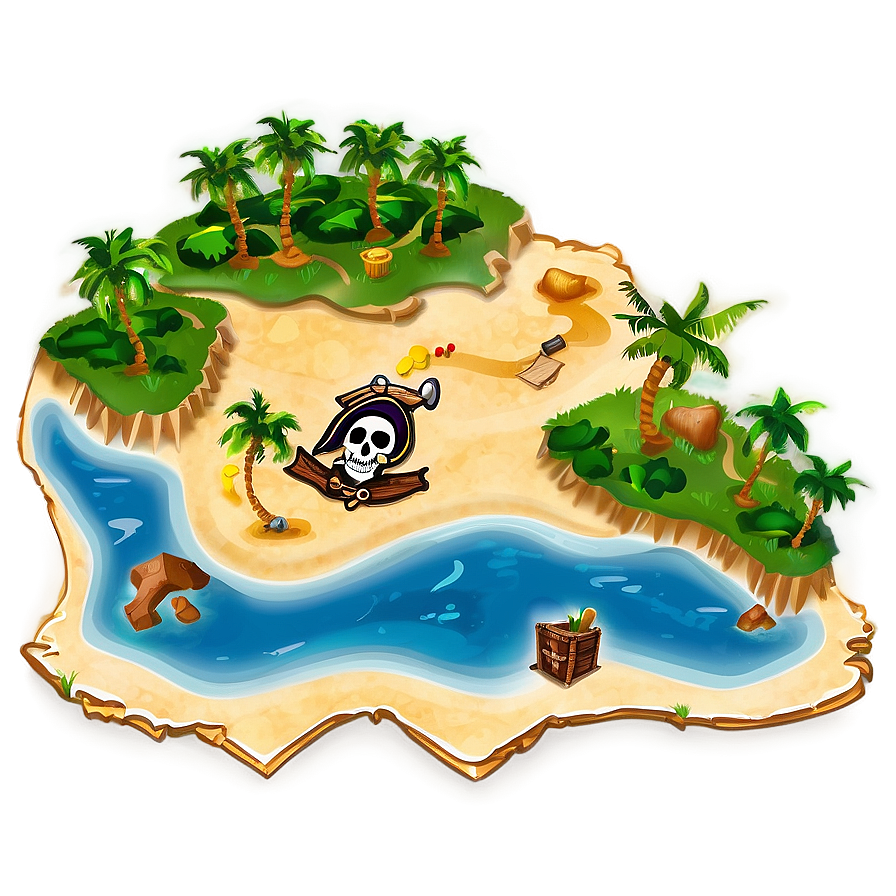 Island Pirate Treasure Map Png 60 PNG Image