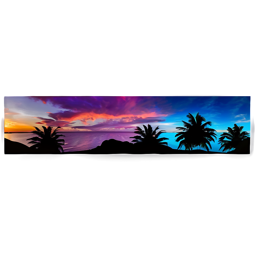 Island Sunset Silhouette Png Lcv PNG Image