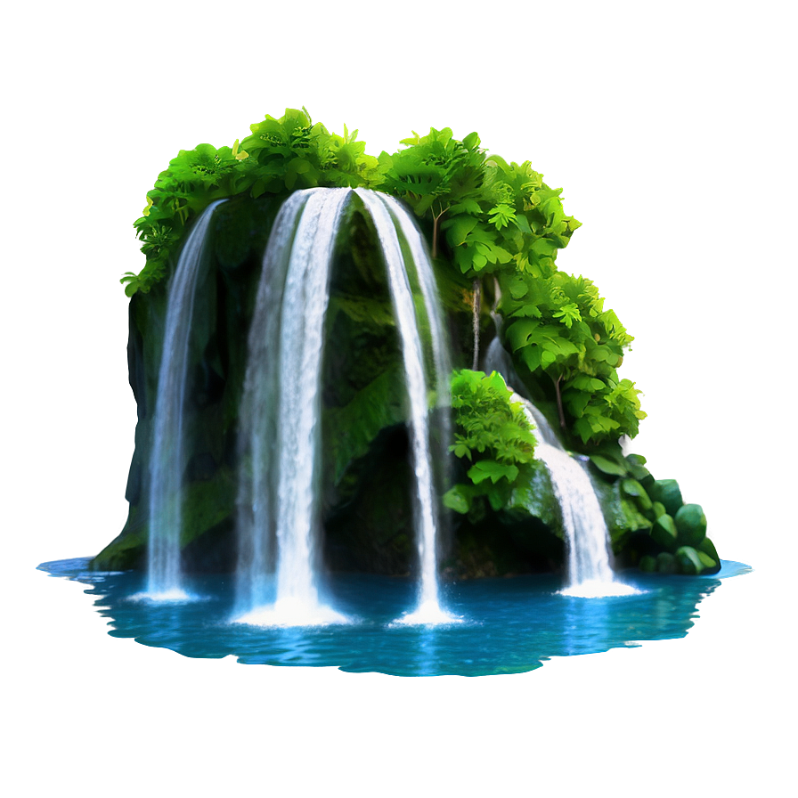 Island Waterfall Paradise Png 05232024 PNG Image