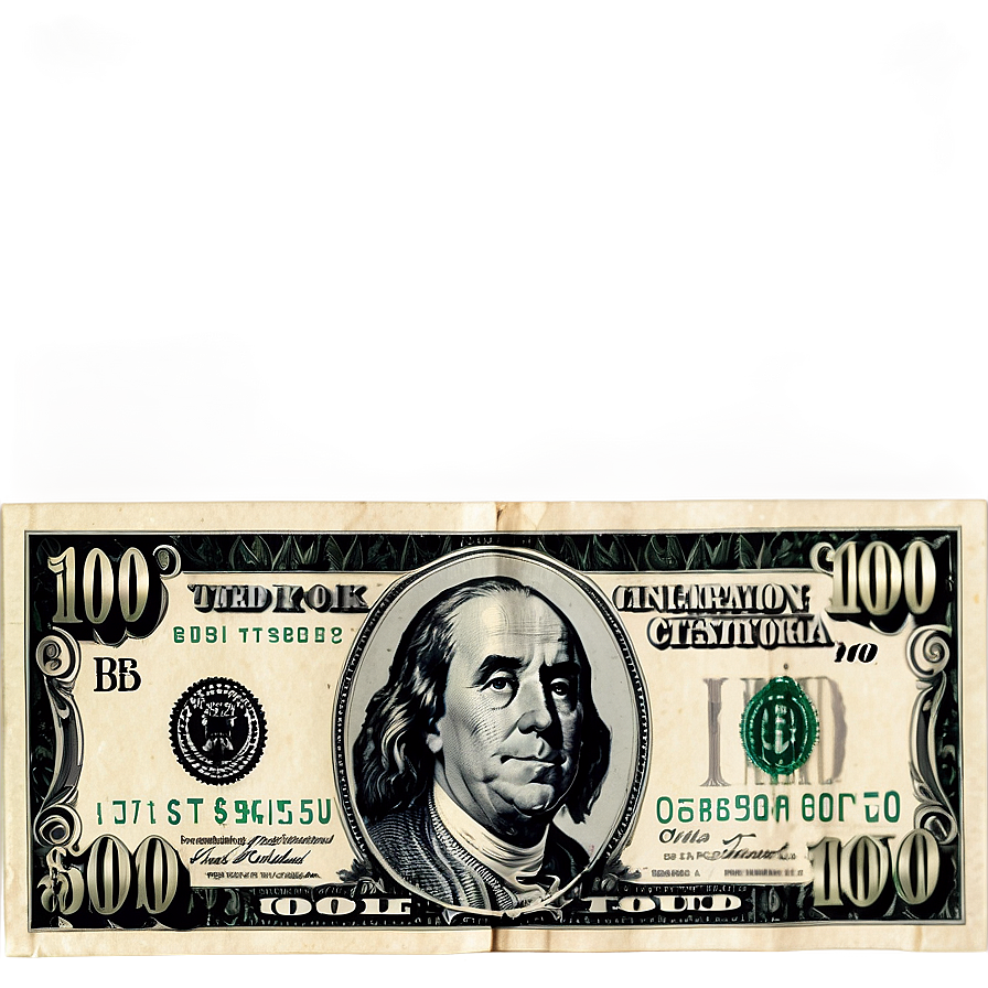 Isolated 100 Dollar Bill Png Ghk PNG Image