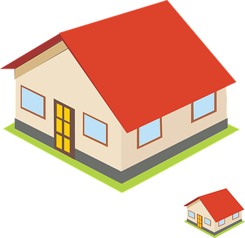 Isometric House Illustration PNG Image