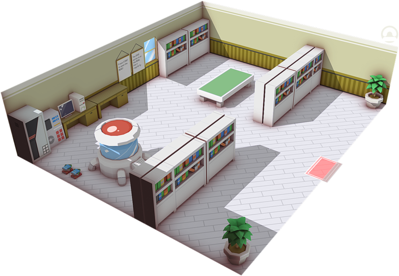 Isometric Laboratory Interior PNG Image