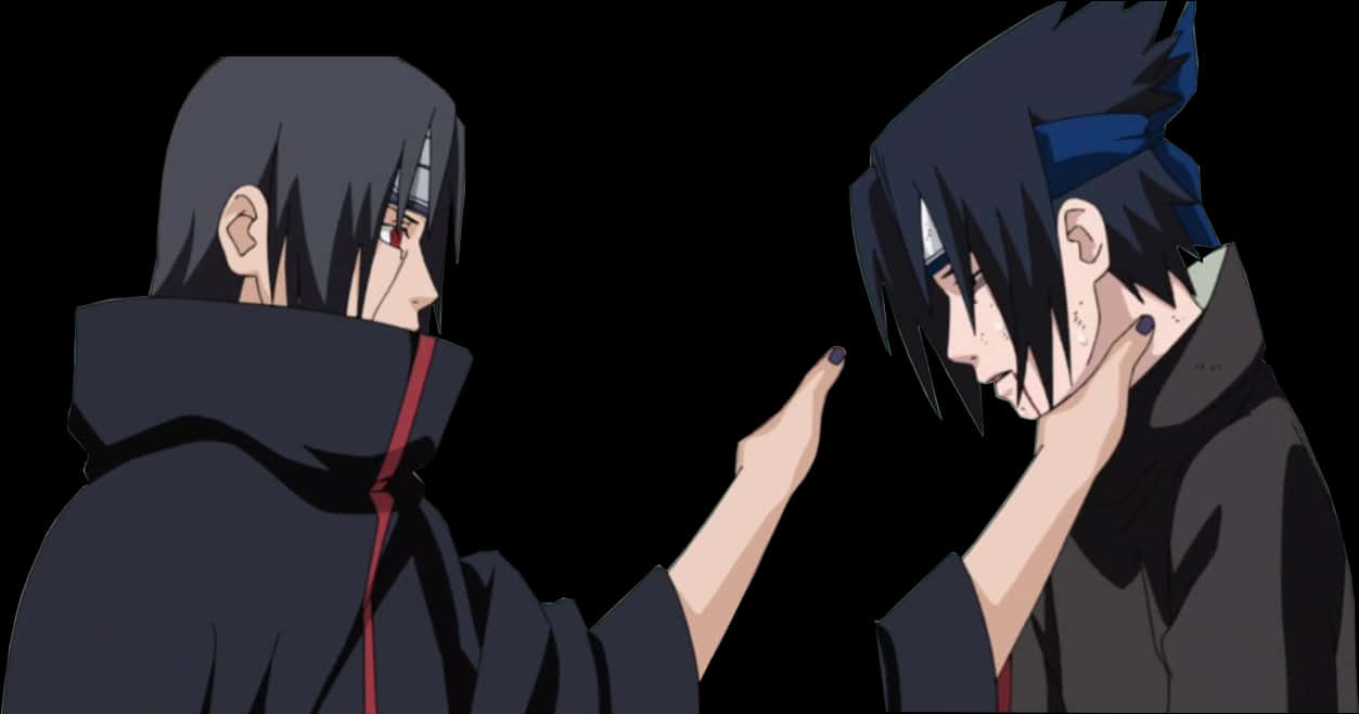 Itachi Farewell Poke PNG Image