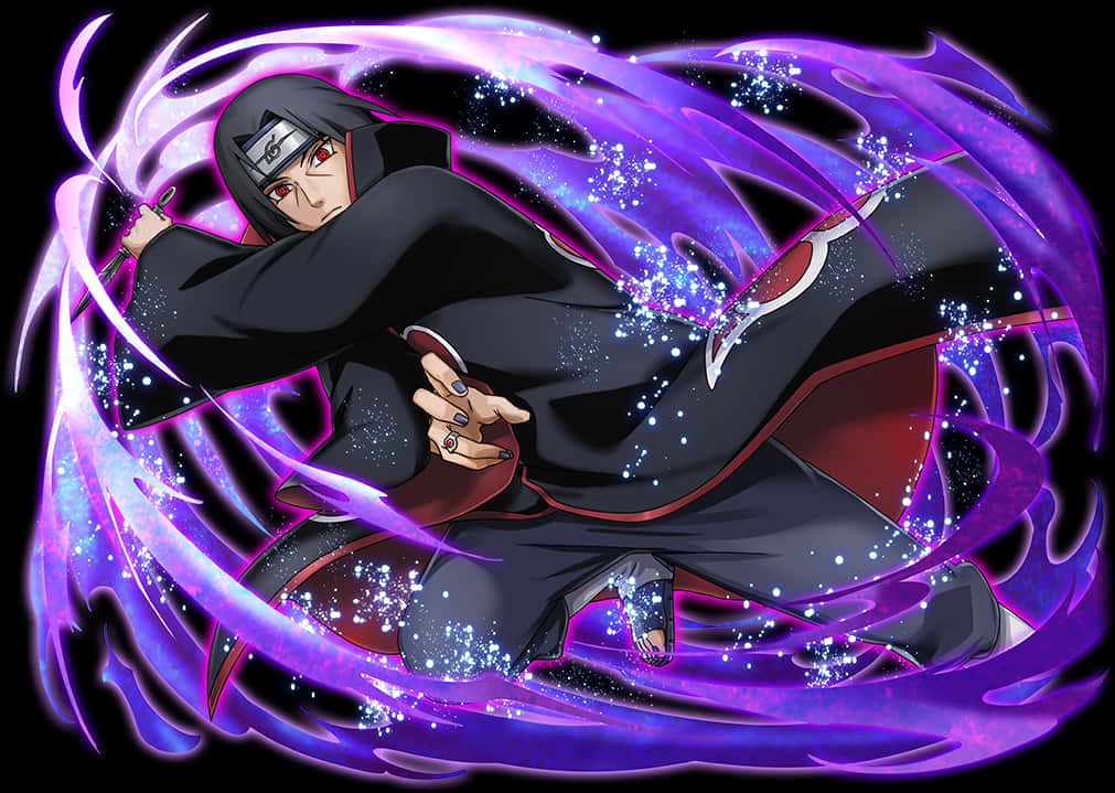 Itachi Uchiha Mangekyo Sharingan Art PNG Image