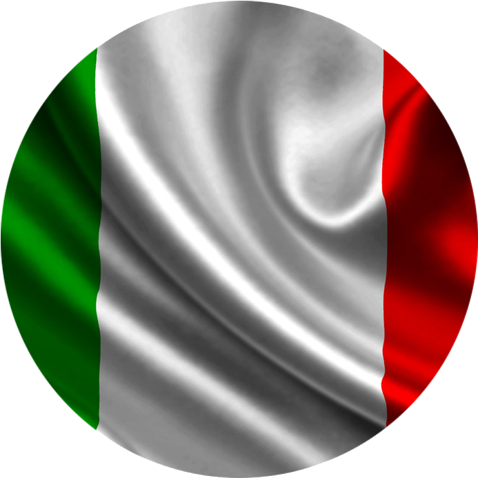 Italian Flag Wavy Circle PNG Image