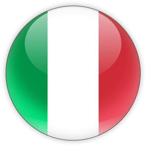 Italy Flag Button Design PNG Image