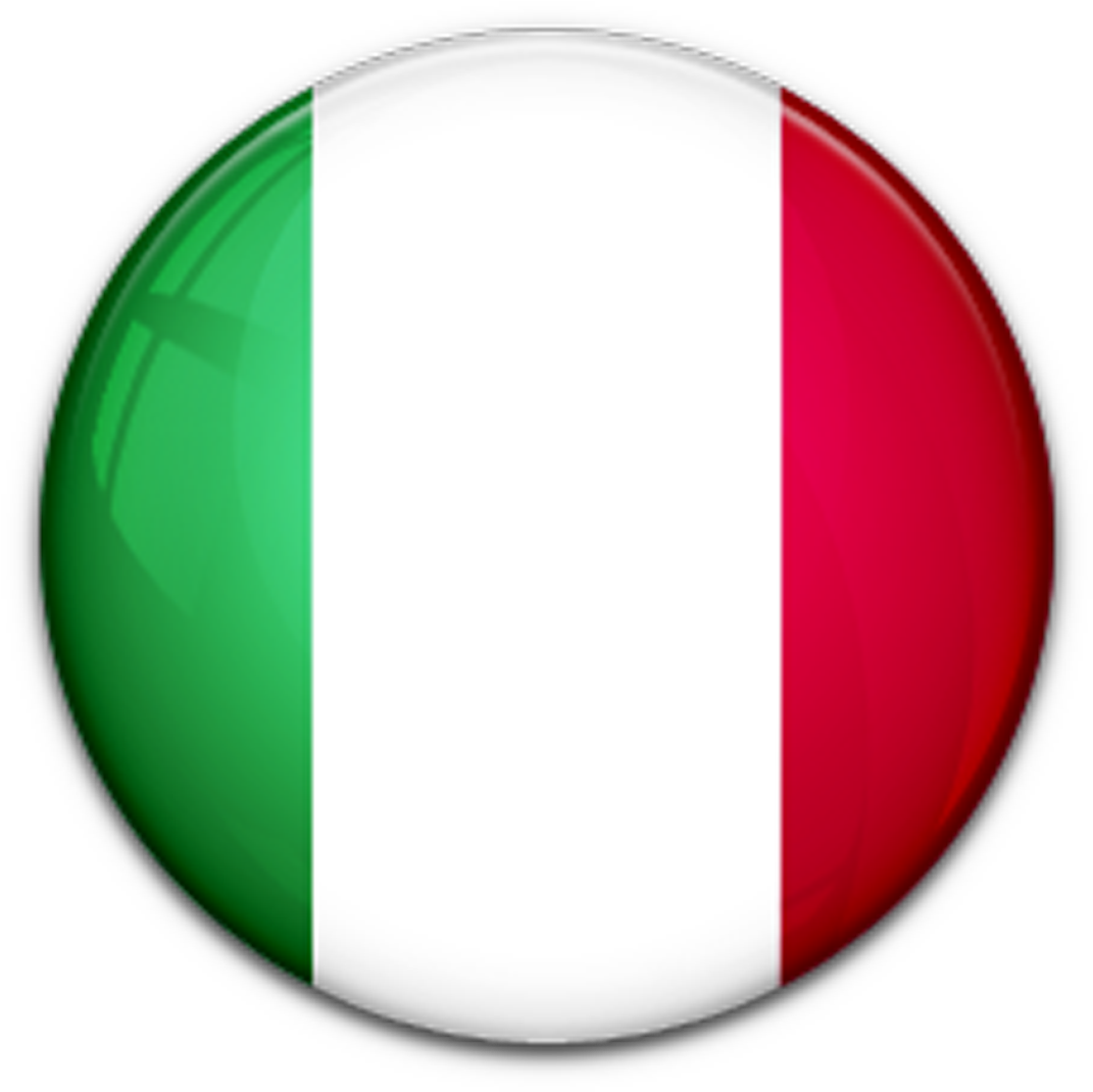 Italy Flag Button Graphic PNG Image