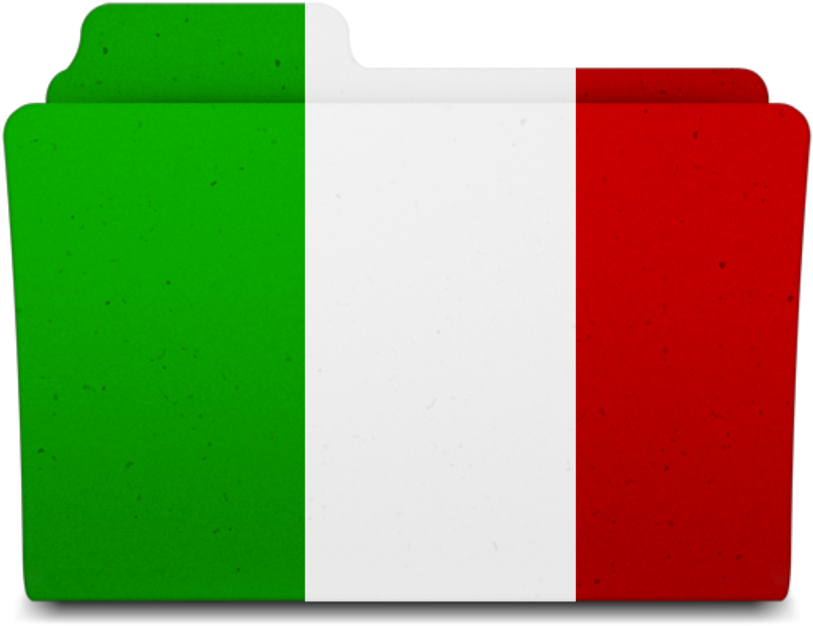 Italy Flag Folder Icon PNG Image