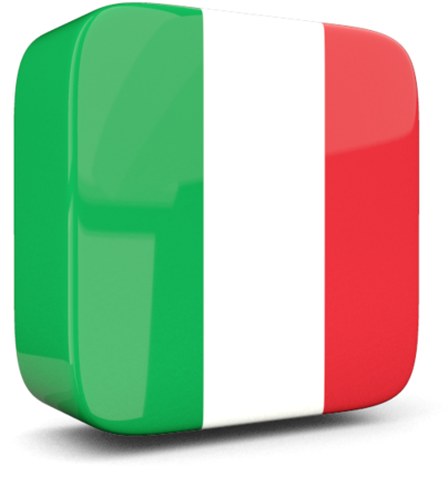 Italy Flag Icon Rounded Corners PNG Image