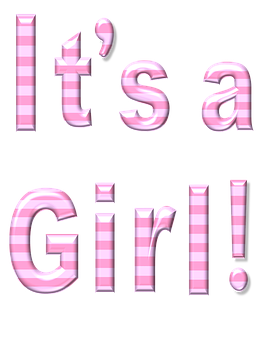 Its A Girl Announcement PNG Image