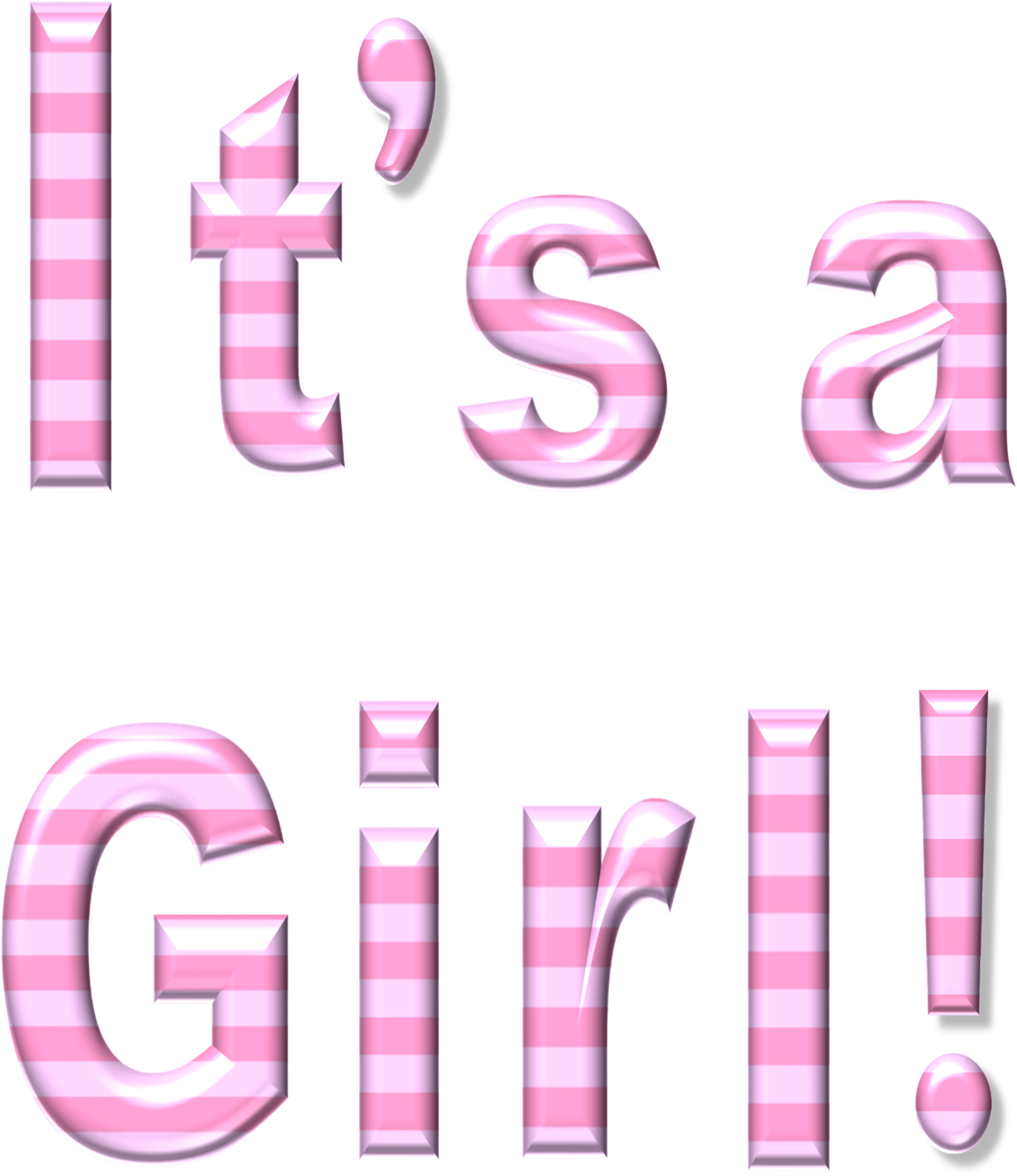 Its A Girl Announcement PNG Image