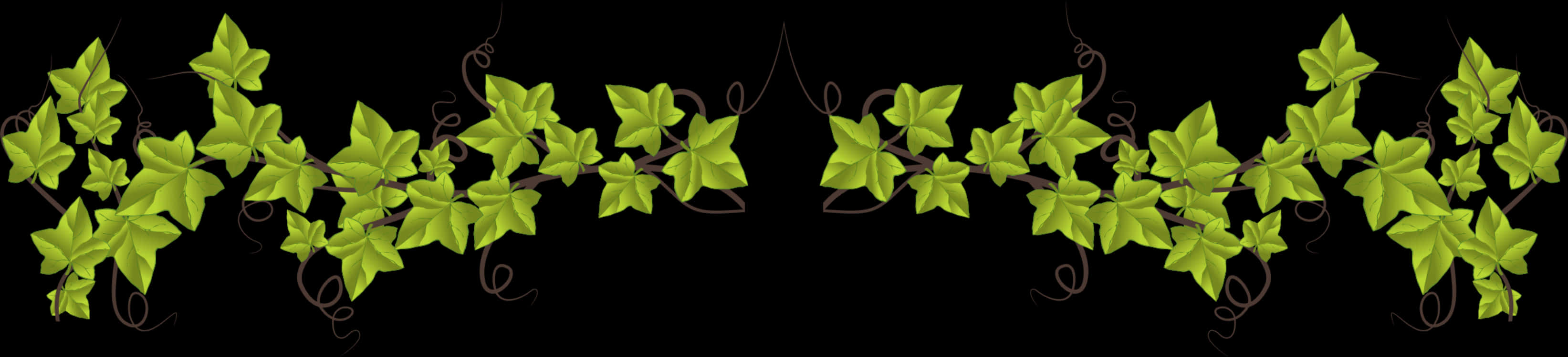 Ivy Leaf Page Divider PNG Image