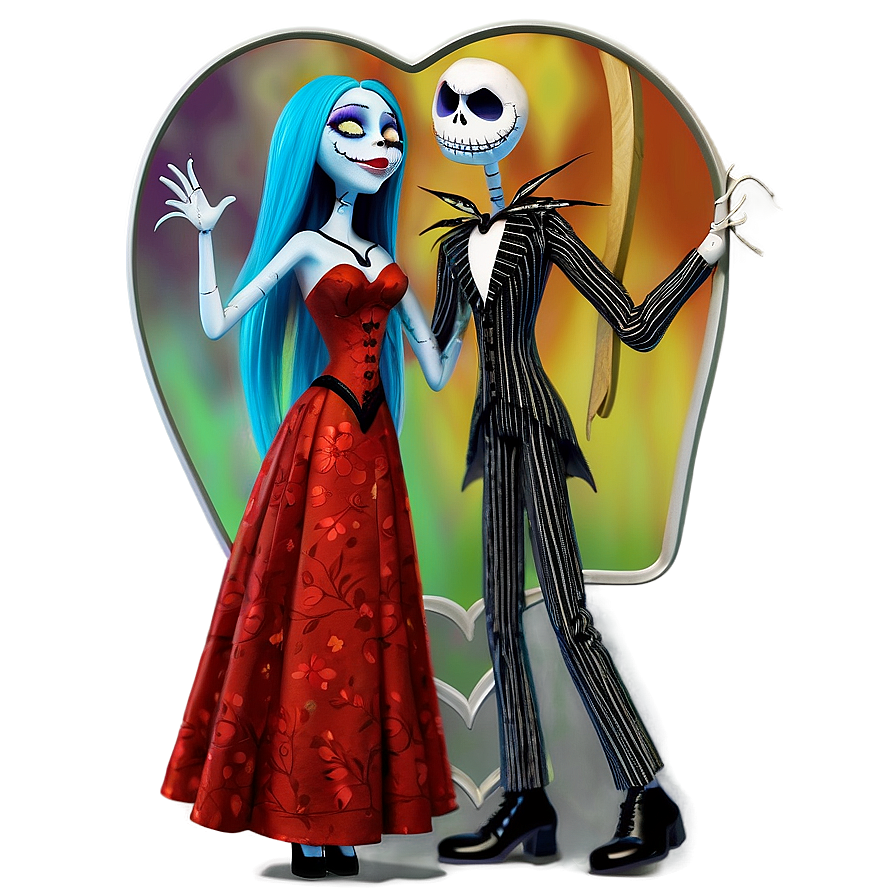 Jack And Sally Heart Png Smq18 PNG Image