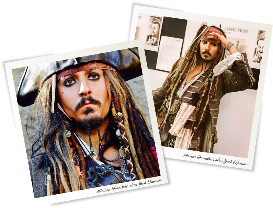 Jack Sparrow Cosplay Portraits PNG Image