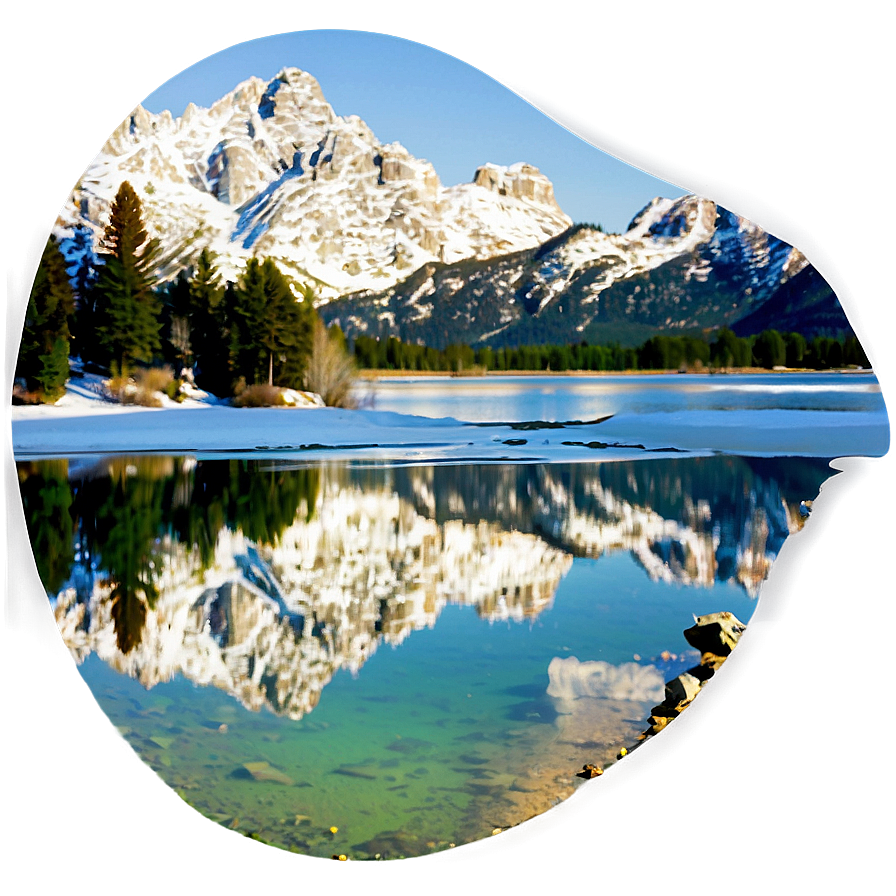 Jackson Lake Reflection Wyoming Png 51 PNG Image