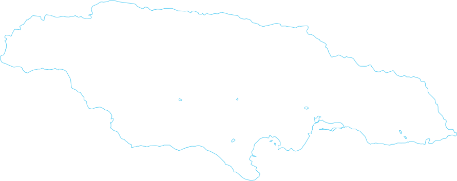 Jamaica Map Silhouette PNG Image