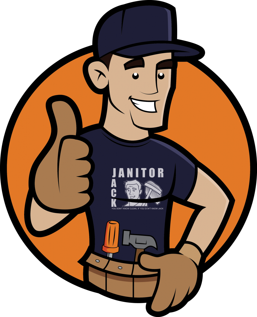 Janitor Cartoon Character Thumbs Up PNG Image