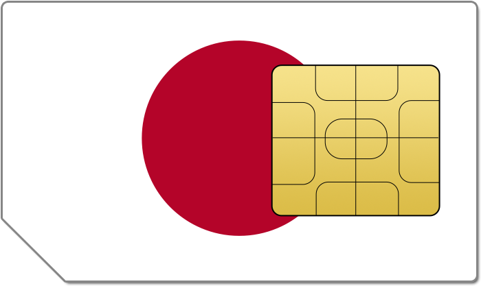 Japan S I M Card Flag Design PNG Image