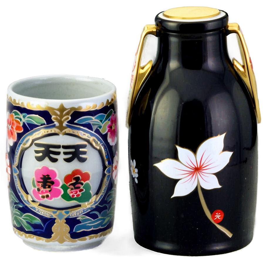 Japan Sake Bottle And Cup Png 94 PNG Image