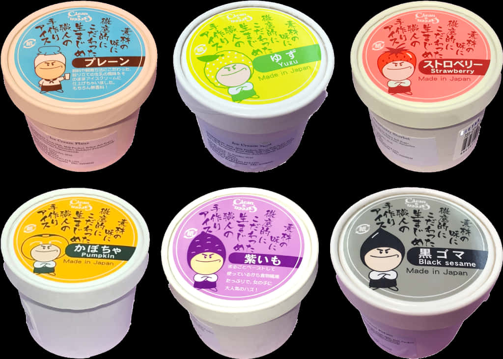 Japanese Ice Cream Collection PNG Image