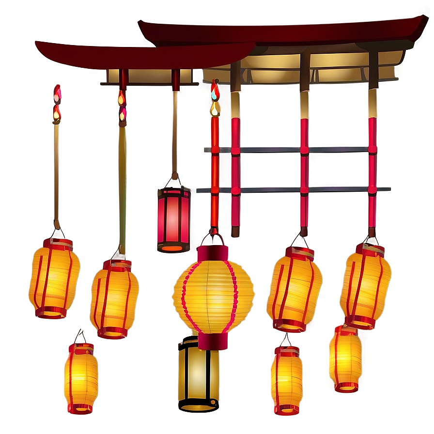 Japanese Lantern Festival Png Vid PNG Image