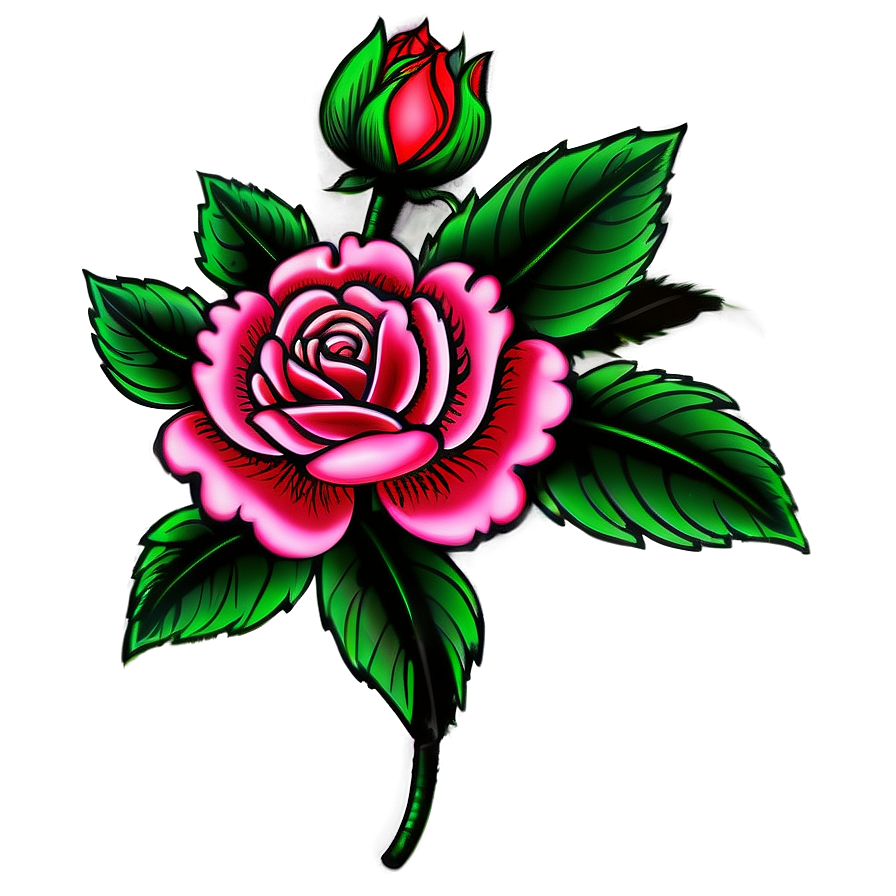 Japanese Rose Tattoo Picture Png 05252024 PNG Image