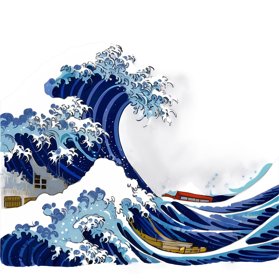 Japanese Wave Aesthetic Png Rii29 PNG Image