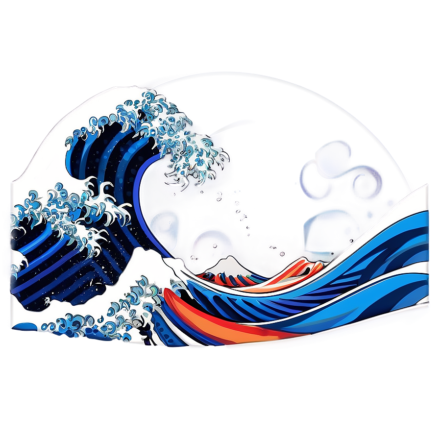 Japanese Wave Outline Png 06242024 PNG Image