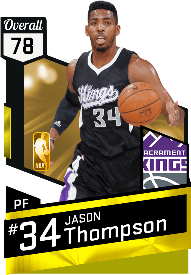 Jason Thompson Sacramento Kings Basketball Card PNG Image