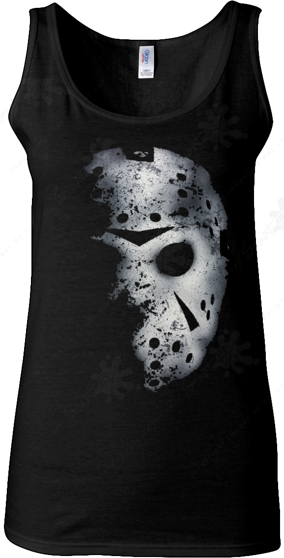 Jason Voorhees Mask Tank Top PNG Image