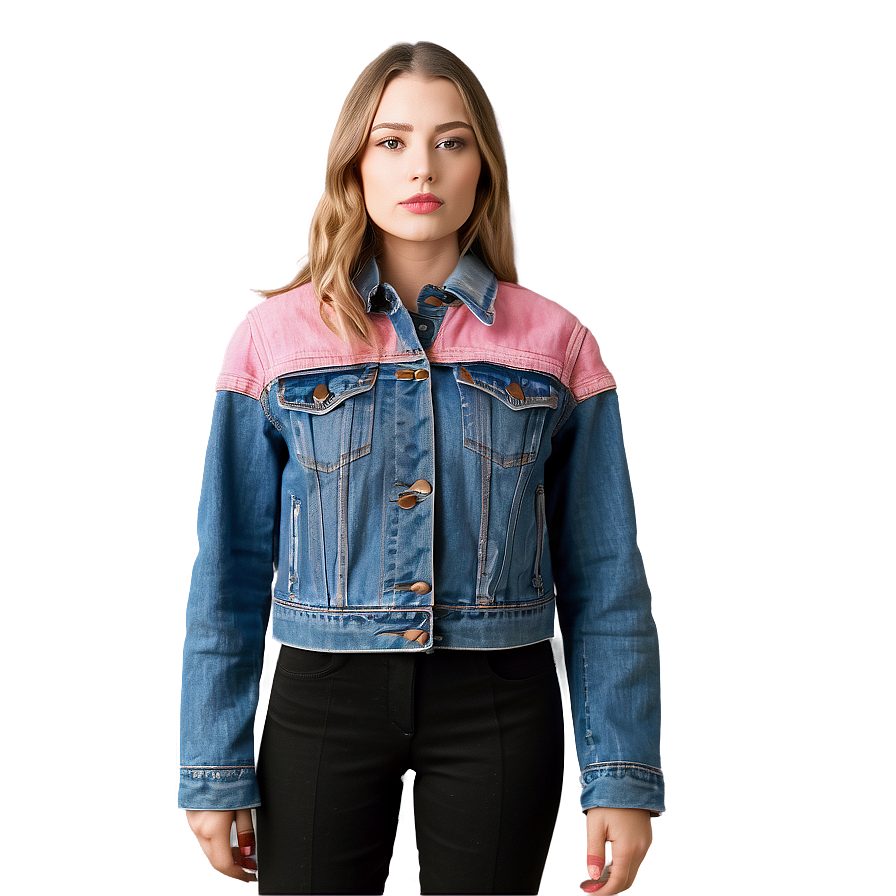 Jean Jacket With Pleats Png Wkt PNG Image