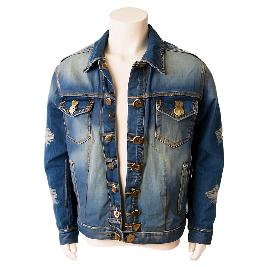 Jean Jacket With Pleats Png Yfm PNG Image