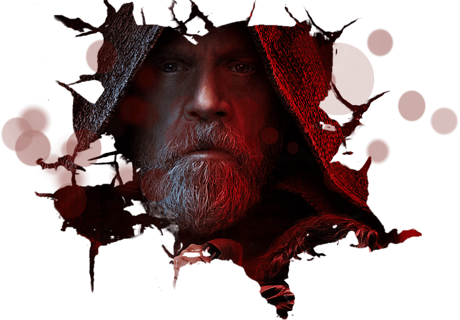 Jedi Master Luke Skywalker Artwork PNG Image