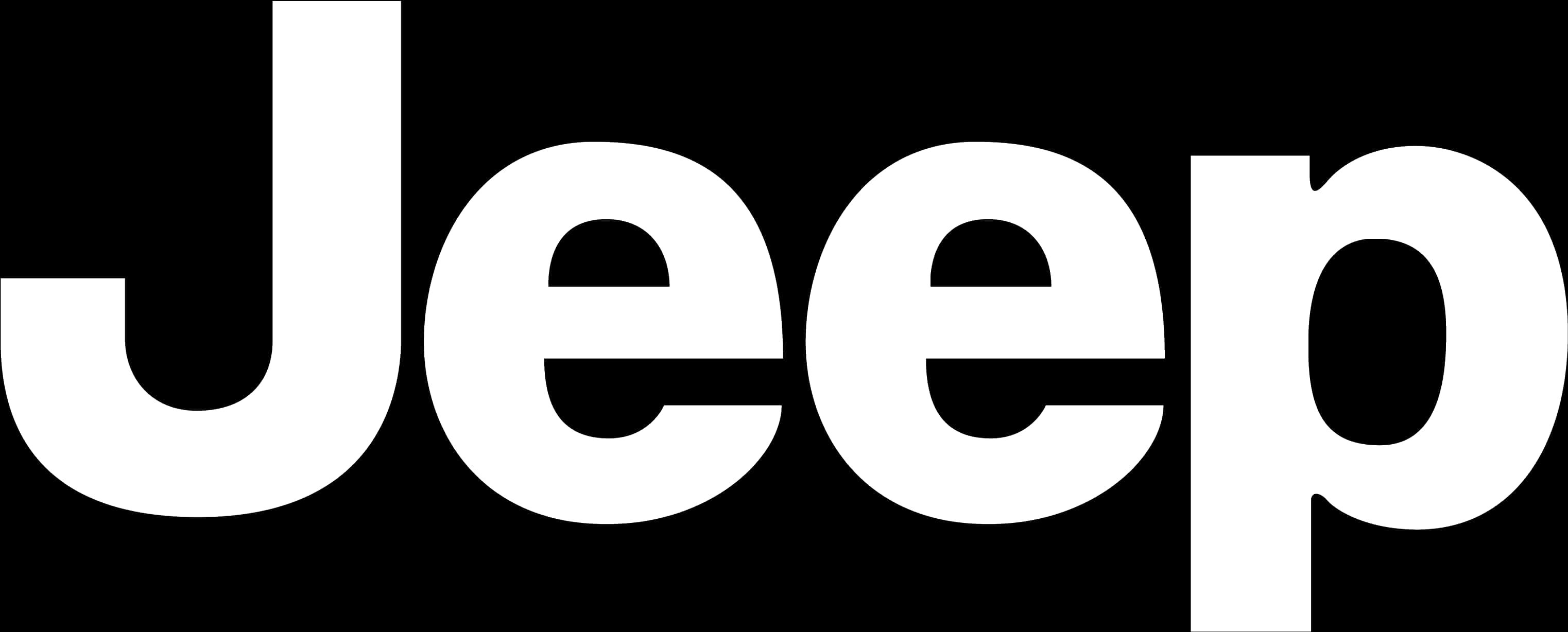 Jeep Brand Logo Blackand White PNG Image