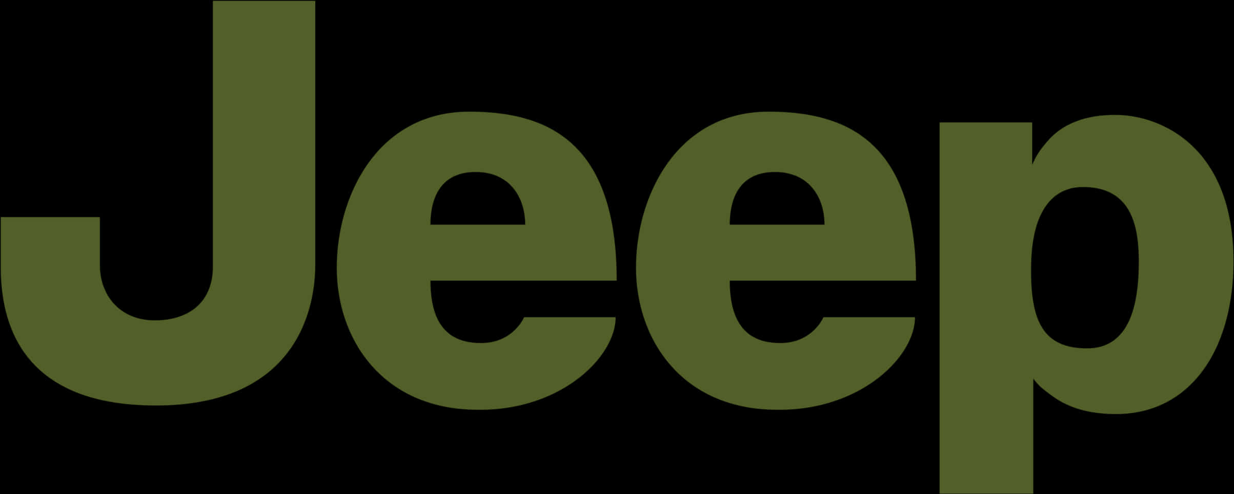 Jeep Logo Green Background PNG Image