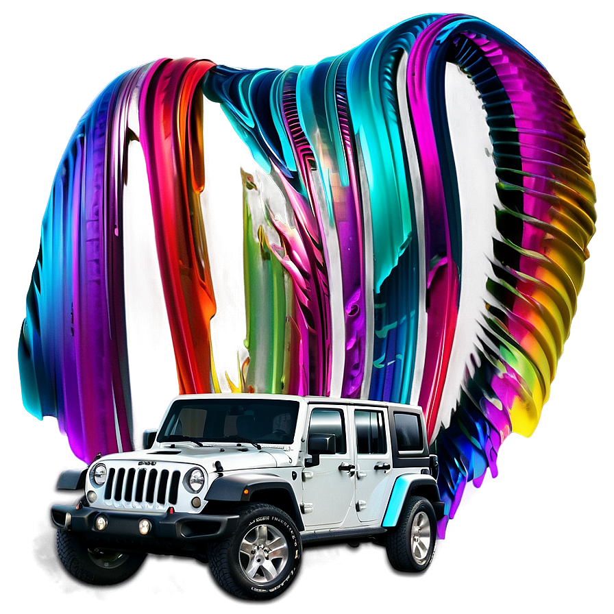 Jeep Wave Glitch Art Png 92 PNG Image