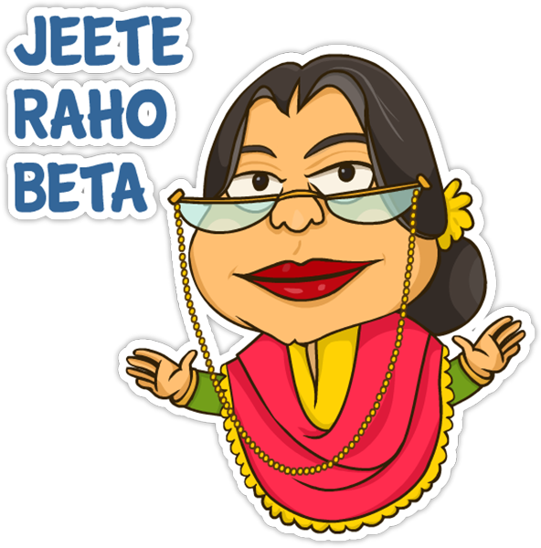 Jeete Raho Beta_ Sticker PNG Image