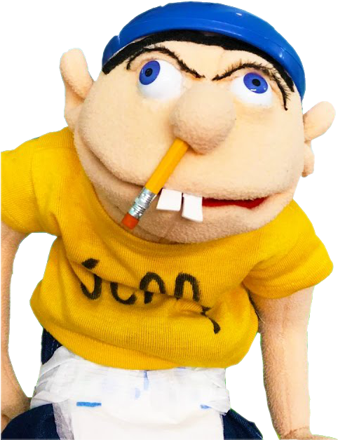 Jeffy Puppet With Penciland Diaper PNG Image