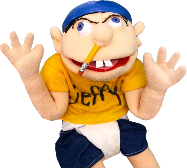 Jeffy Puppet With Pencilin Nose PNG Image