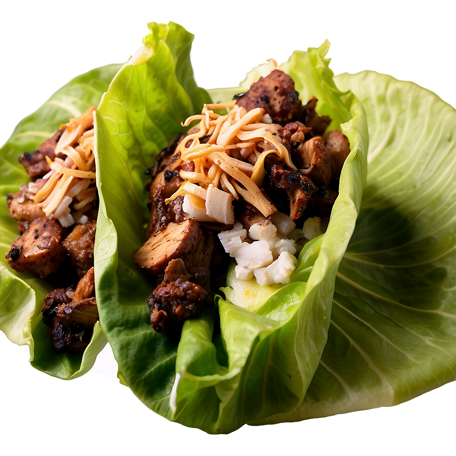 Jerk Chicken Lettuce Wraps Png Shx PNG Image