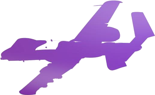 Jet Fighter Silhouette Purple PNG Image