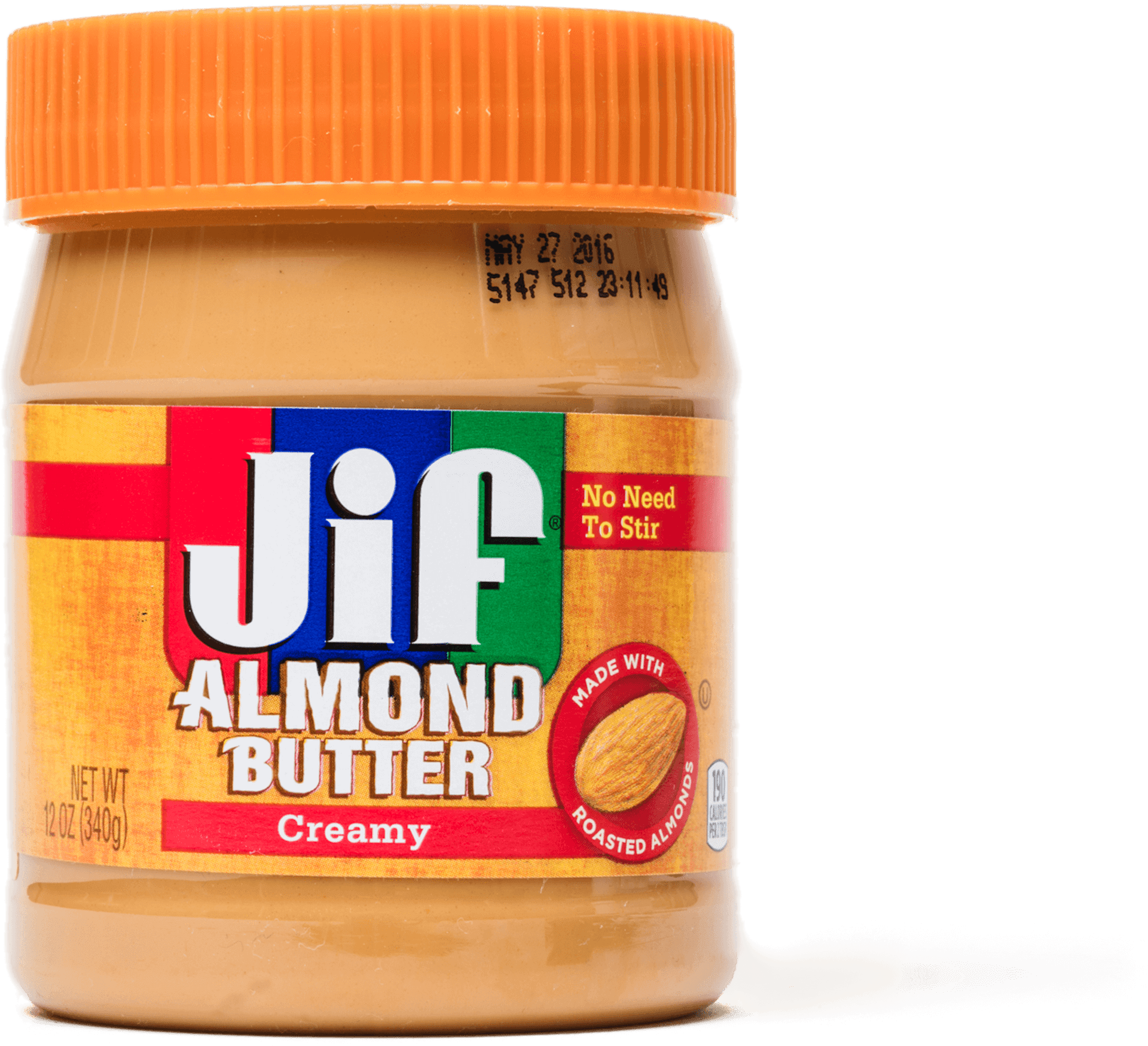 Jif Almond Butter Creamy Jar PNG Image