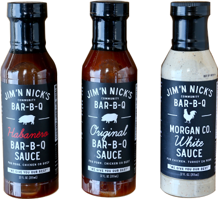 Jim N Nicks B B Q Sauce Trio PNG Image